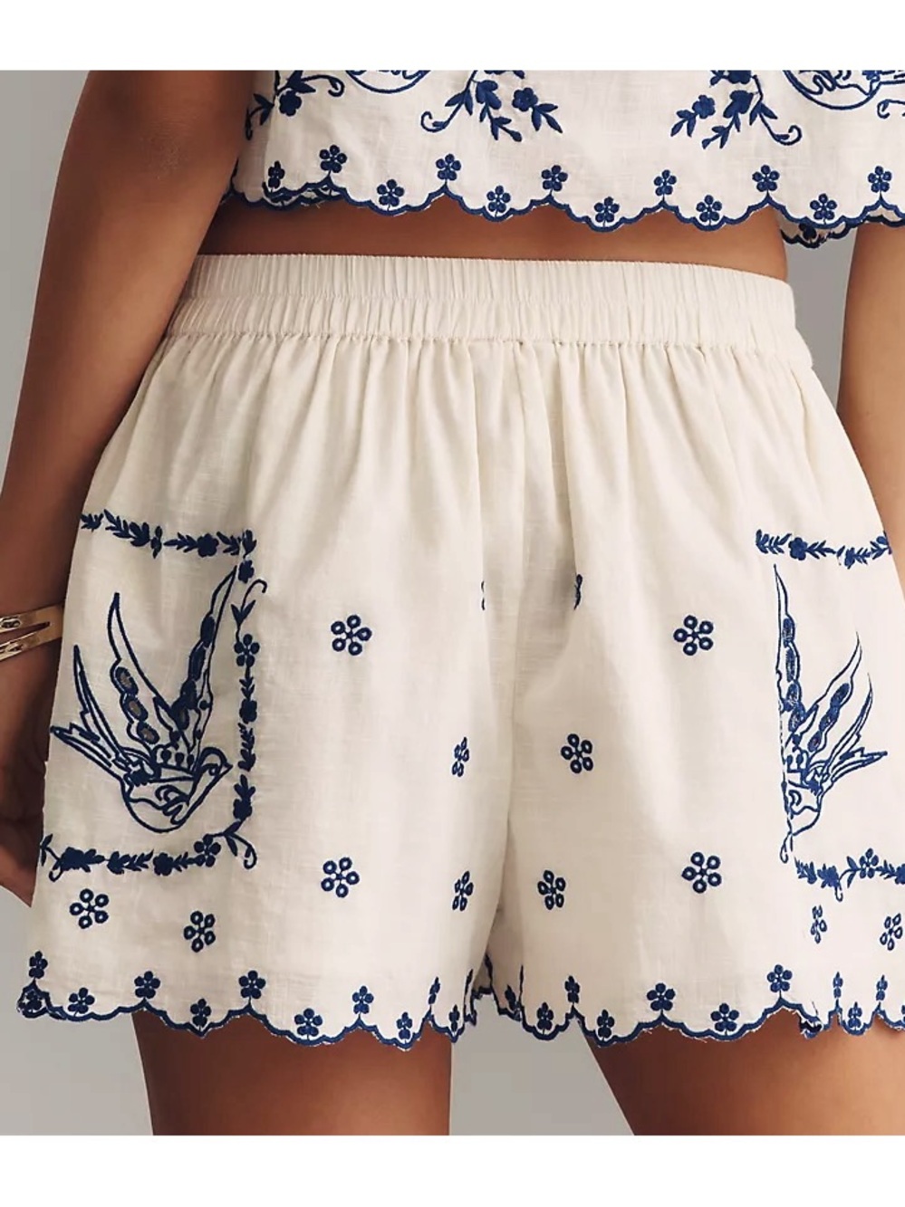 Anthropologie / Maeve Province Town Embroidered Shorts
